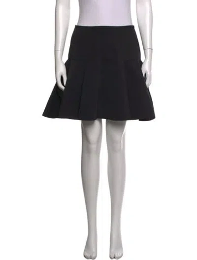 Pre-owned Lanvin Nylon Mini Skirt In Black