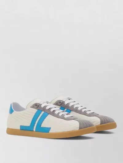 Lanvin Nylon Sneakers Contrasting Panels Round Toe Sole In Multi