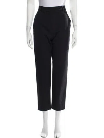 Pre-owned Lanvin Nylon Straight Leg Pants In Black