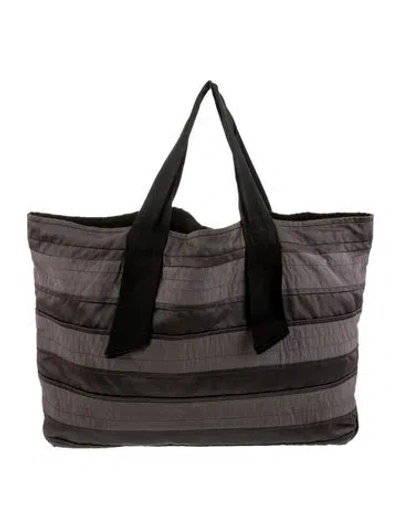 Pre-owned Lanvin Nylon Tote In Black