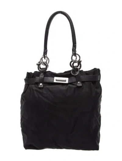 Pre-owned Lanvin Nylon Tote In Black