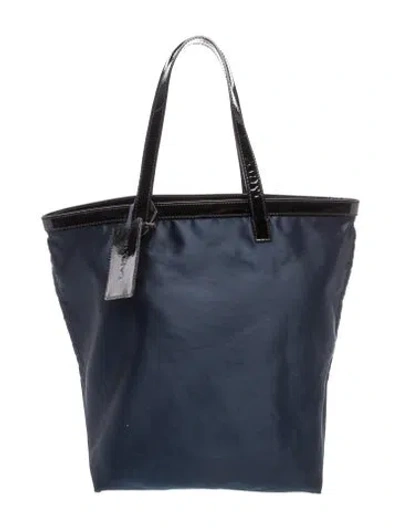 Pre-owned Lanvin Nylon Tote In Blue