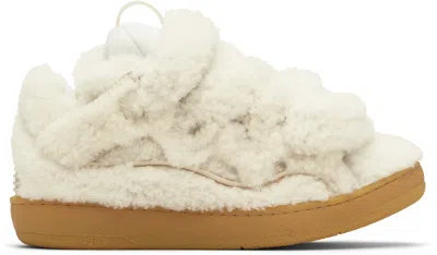 Lanvin Off-white Curb Shearling Sneakers