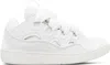 Lanvin Low Top Sneakers Featuring Perforated Detailing In White