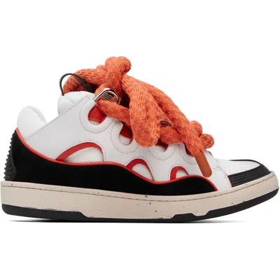 Lanvin Curb Snake Sneakers In Leather In Multi