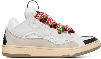 Lanvin Off-white Curb Sneakers In Multi