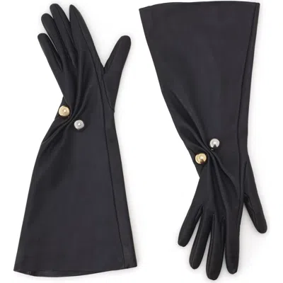 Lanvin Ondine Leather Gloves In Multi