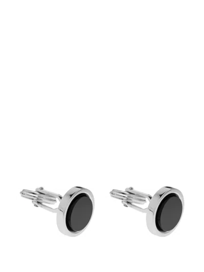 Lanvin Onyx Plated Cufflinks In Black