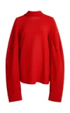 Lanvin Open-back Long-sleeve Top In Orange