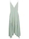 Lanvin Open-back Midi Dress In Green