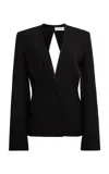 Lanvin Open-back Silk-blend Jacket In Black