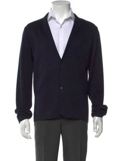 Pre-owned Lanvin Open Front Long Sleeve Cardigan In Neutrals