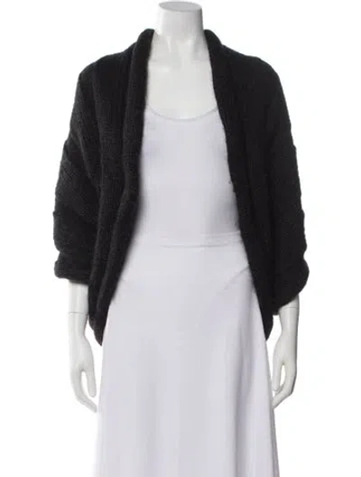 Pre-owned Lanvin Open Front Sweater In Black