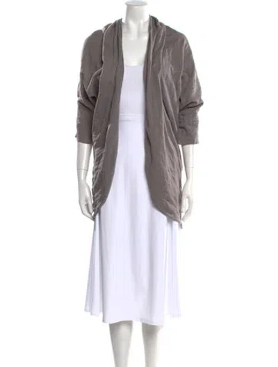 Pre-owned Lanvin Open Front Sweater In Gray