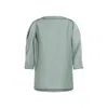 Lanvin Relaxed Silhouette Top With Button Closure In Green