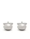 Lanvin Oval Bead Cufflinks In 银色