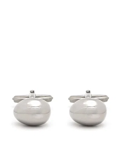 Lanvin Oval Bead Cufflinks In 银色