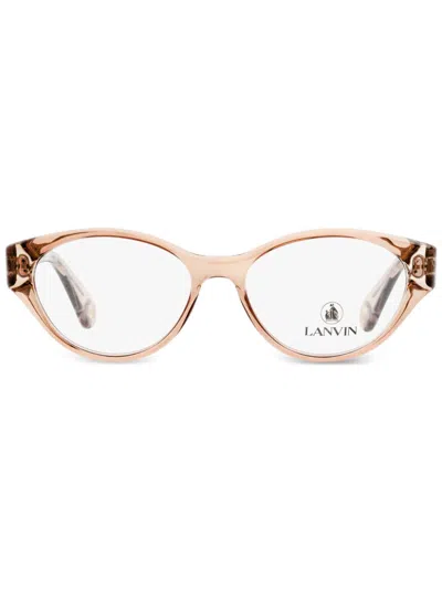 Lanvin Oval-frame Glasses In 粉色