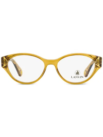Lanvin Brille Mit Ovalem Gestell In Gelb