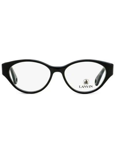 Lanvin Brille Mit Ovalem Gestell In Schwarz