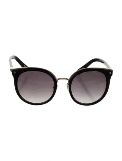 Pre-owned Lanvin Oversize Gradient Sunglasses In Black