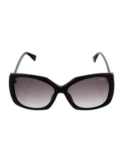Pre-owned Lanvin Oversize Gradient Sunglasses In Black