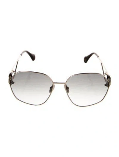 Pre-owned Lanvin Oversize Gradient Sunglasses In Gold