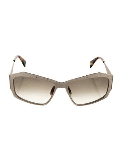 Pre-owned Lanvin Oversize Gradient Sunglasses In Gold