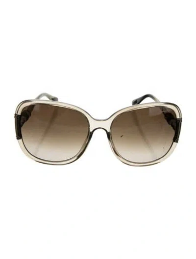Pre-owned Lanvin Oversize Gradient Sunglasses In Neutral