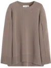 Lanvin Pull Cape Pins Chat Pour Femme In Verde