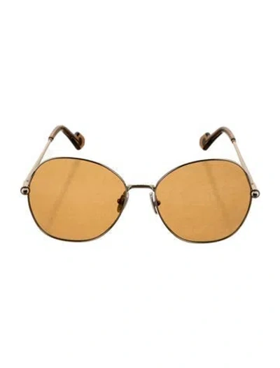 Pre-owned Lanvin Oversize Tinted Sunglasses W/ Tags In Gold
