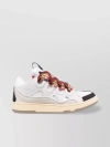 LANVIN OVERSIZE TONGUE PANELLED LEATHER SNEAKERS