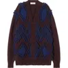 Lanvin Jacquard Oversized Cardigan Clothing In Brown