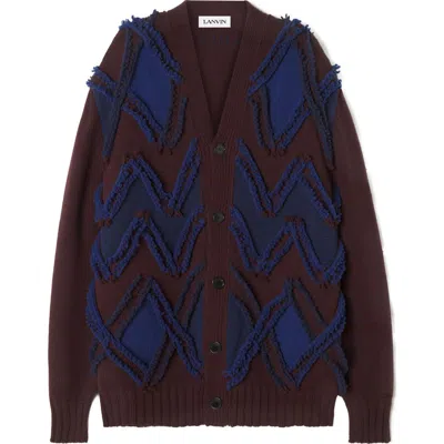 LANVIN LANVIN OVERSIZED CARDIGAN IN JACQUARD