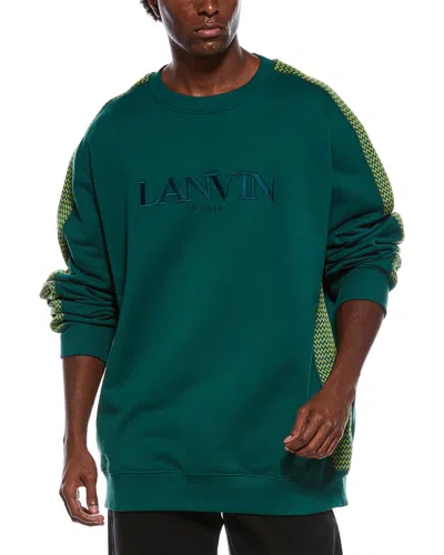 Lanvin Oversized Crewneck Sweatshirt In Green