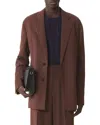 Lanvin Oversized Flannel Jacket In Brown