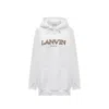 Lanvin Oversized Logo Hoodie Sweatshirt In White