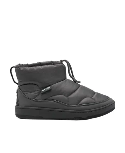 LANVIN LANVIN QUILTED PADDED DRAWSTRING ANKLE BOOTS