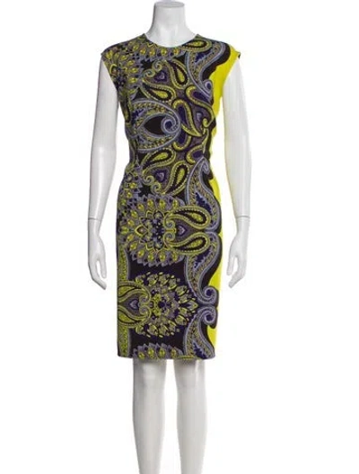 Pre-owned Lanvin Paisley Print Knee-length Dress In Green