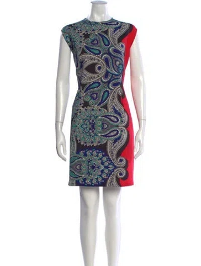 Pre-owned Lanvin Paisley Print Mini Dress In Black