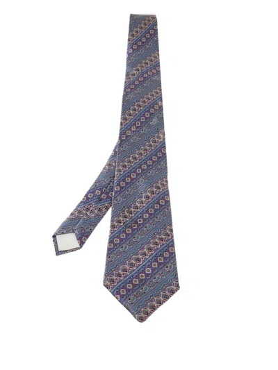 Pre-owned Lanvin Paisley-print Silk Tie