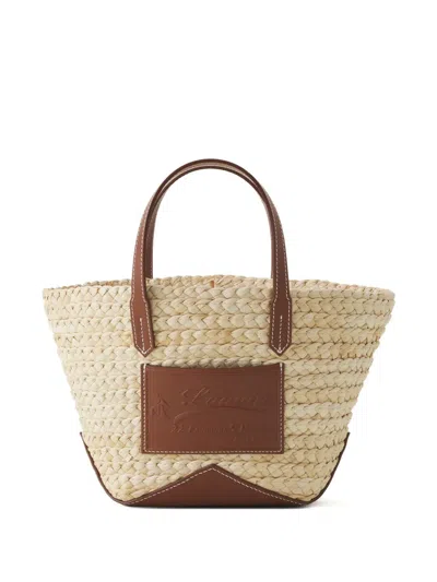 Lanvin Panel Tote Bag In Neutral