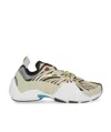 Lanvin Panelled Lace-up Sneakers In Beige