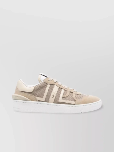 LANVIN PANELLED MESH CLAY SNEAKERS