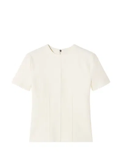 Lanvin Panelled Short-sleeve Top In Neutral
