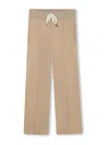 Lanvin Trousers With Logo In Neutral