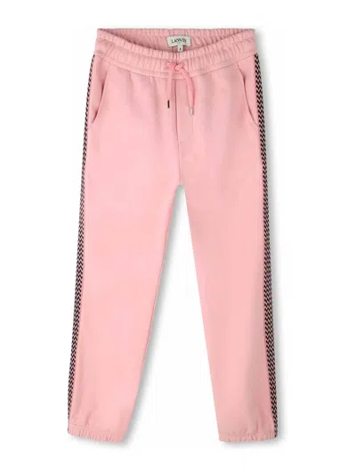 Lanvin Kids' Sports Pants In Pink
