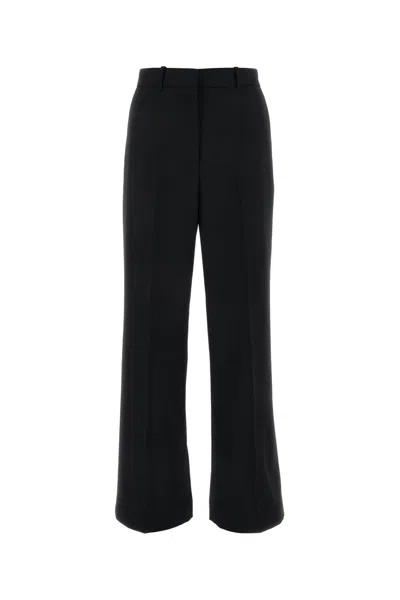 Lanvin Black Wide Leg Wool Trousers