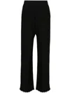 Lanvin Pleated Effect Trousers In Nero
