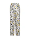 Lanvin Printed Satin Pant In Floral